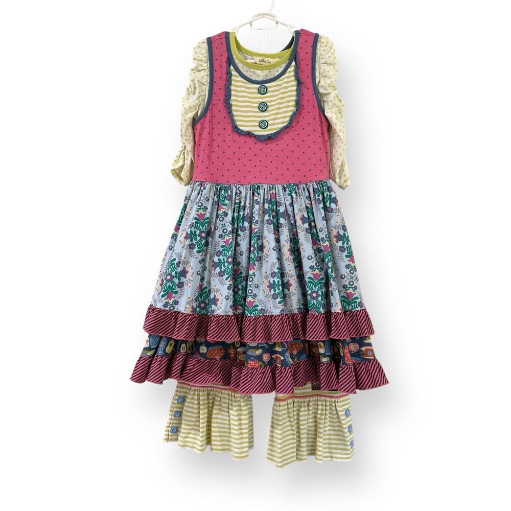 Matilda Jane Make Believe Put on a Show Cookie Dress 8 Library Book Pants 6